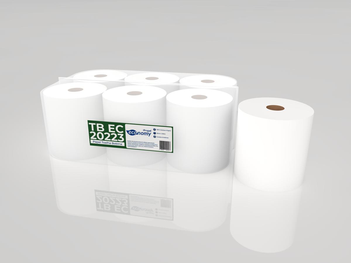Papel Toalha Bobina Folha Simples