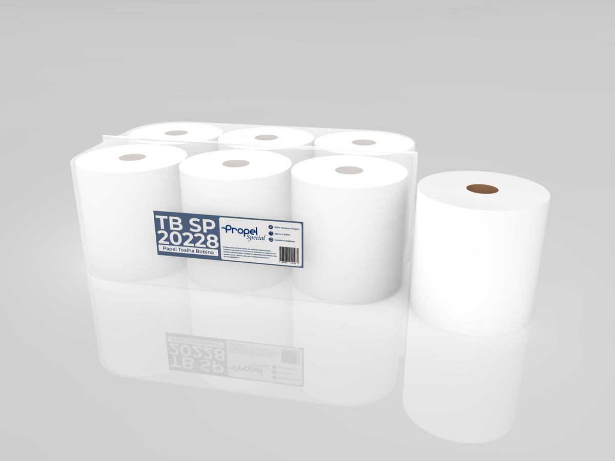 Papel Toalha Bobina Folha Simples