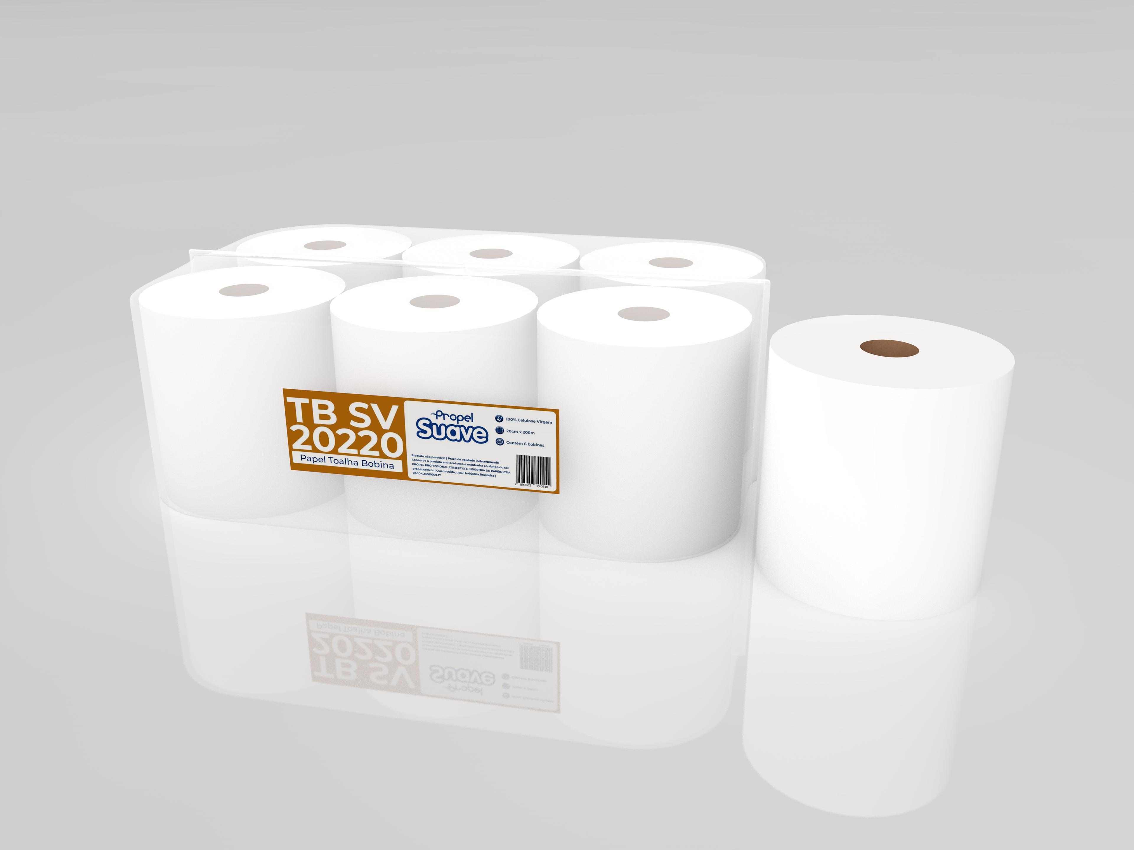 Papel Toalha Bobina Folha Simples