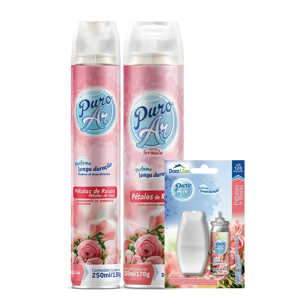 Odorizante de Ambientes Puro Ar – Pétalas de Rosa